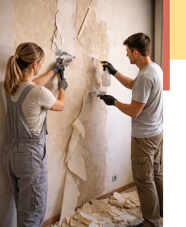 Снятие старых обоев в Владимире от 5447 руб. под ключ недорого | ОТДЕЛОЧНИК-Вдм