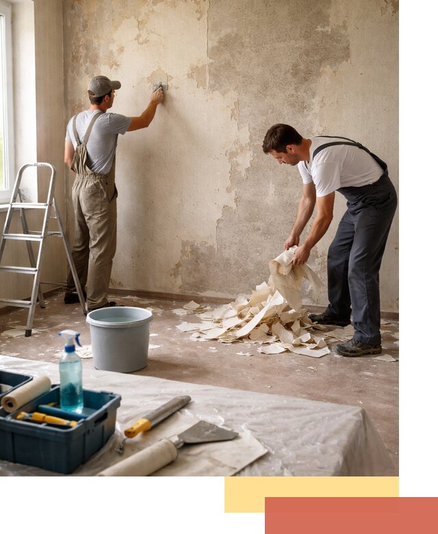 Снятие старых обоев в Владимире быстро и качественно