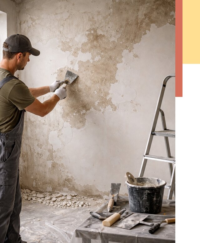 Снятие старой шпаклевки в Владимире от 1919 руб. — быстро и недорого | ОТДЕЛОЧНИК-Вдм