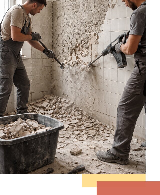 Демонтаж плитки со стен в Владимире быстро и аккуратно