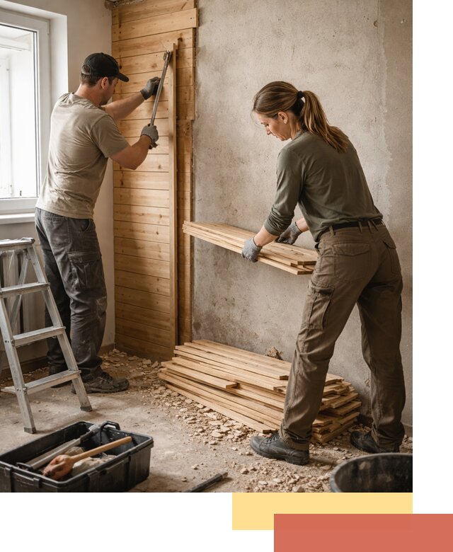 Демонтаж вагонки со стен в Владимире — профессиональный демонтаж