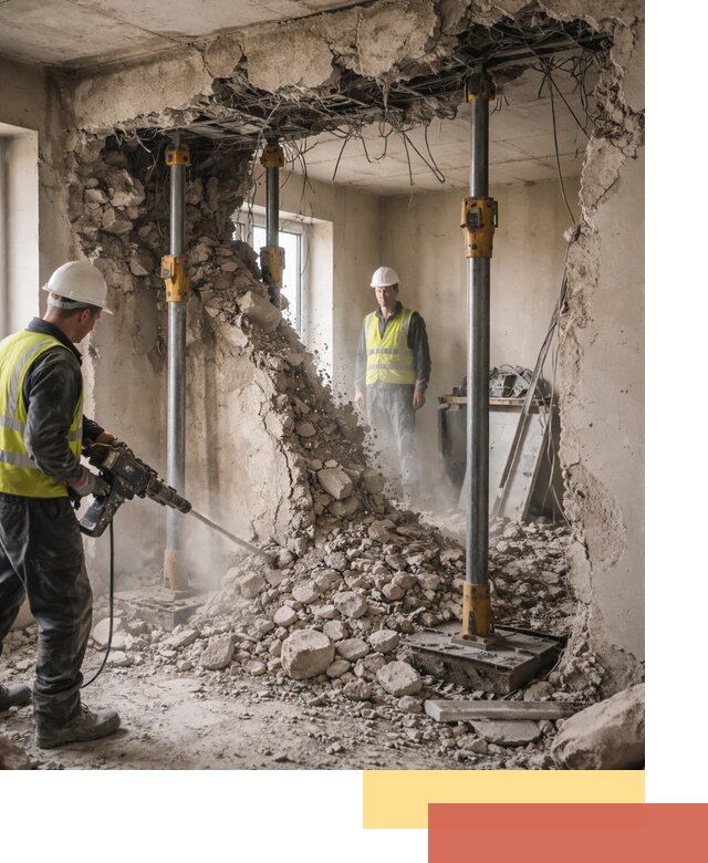 Снос несущих стен в Владимире с гарантией безопасности и качества