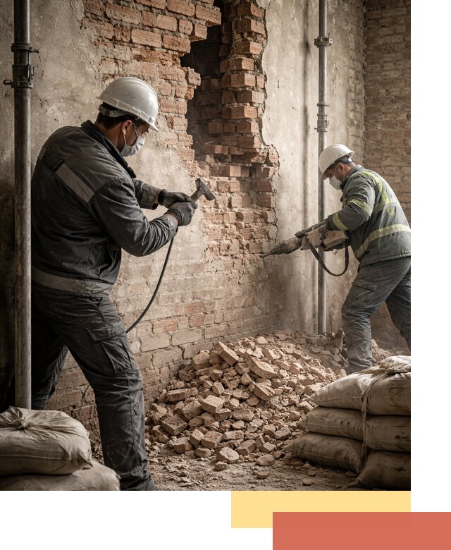 Демонтаж кирпичных стен в Владимире быстро и безопасно