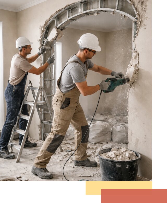 Демонтаж гипсокартонной арки в Владимире быстро и аккуратно