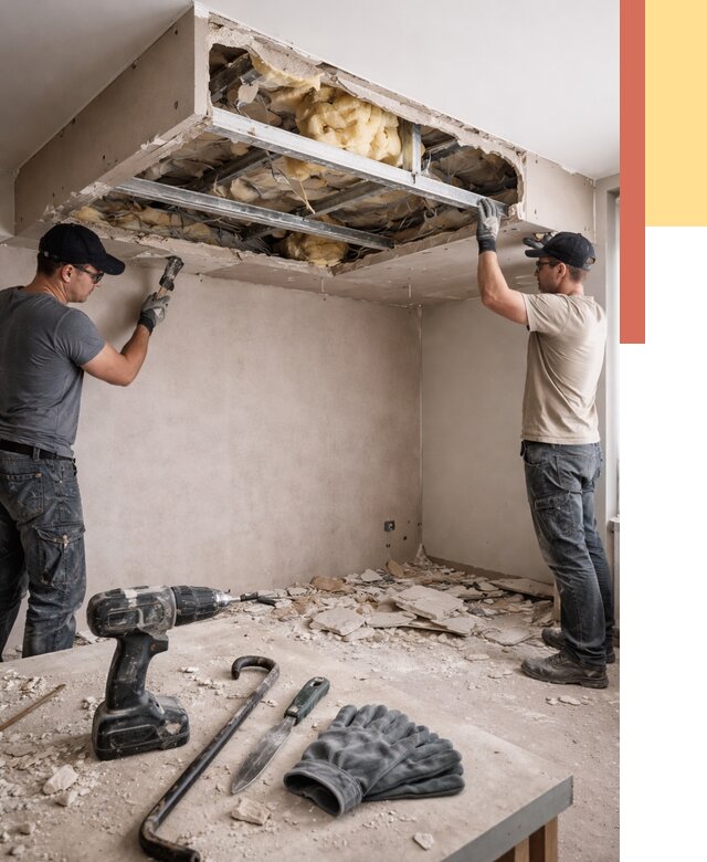 Демонтаж короба из гипсокартона в Владимире от 1577 руб. — быстро и недорого | ОТДЕЛОЧНИК-Вдм