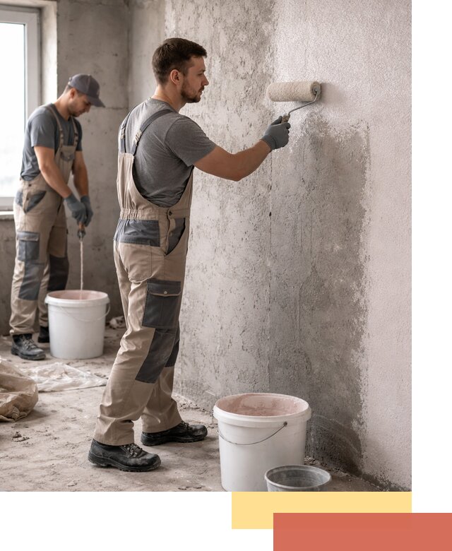 Нанесение бетоноконтакта на стены в Владимире для последующей отделки