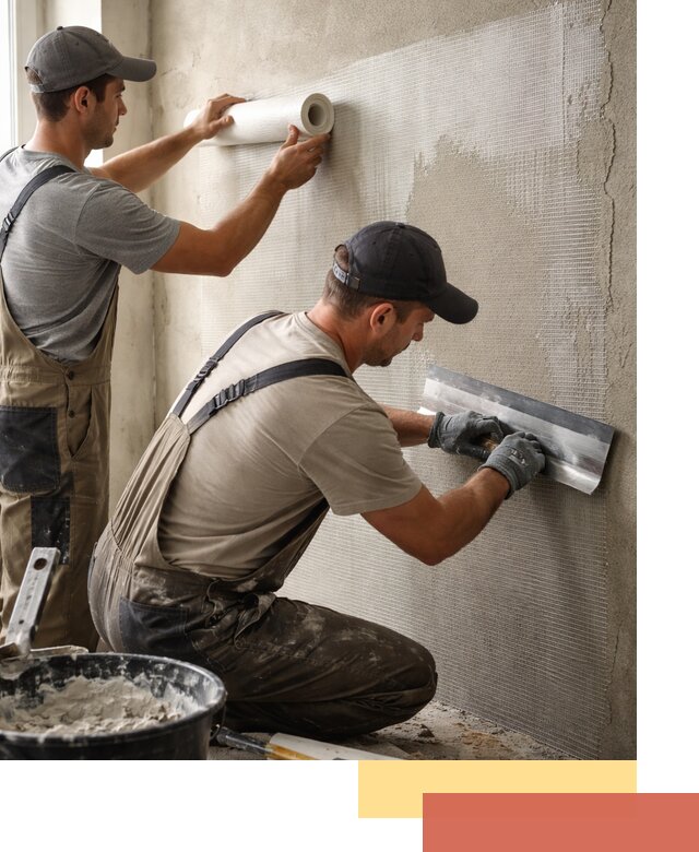 Армирование стен стеклосеткой в Владимире для прочной отделки