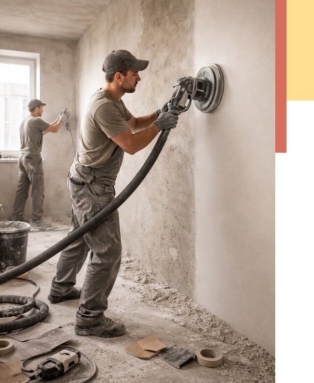 Шлифовка стен в Владимире от 1245 руб/м2 — быстро и недорого | ОТДЕЛОЧНИК-Вдм