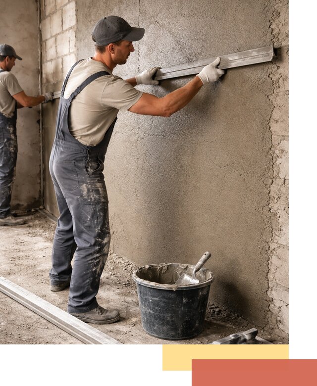 Штукатурка стен цементно-песчаная в Владимире профессионально