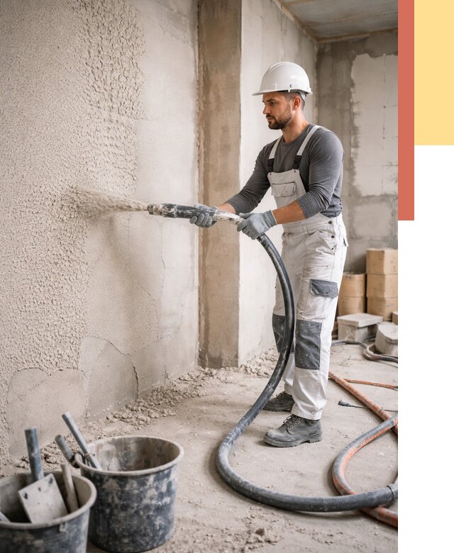 Машинная штукатурка стен в Владимире под ключ от 6744 руб./м2 | ОТДЕЛОЧНИК-Вдм