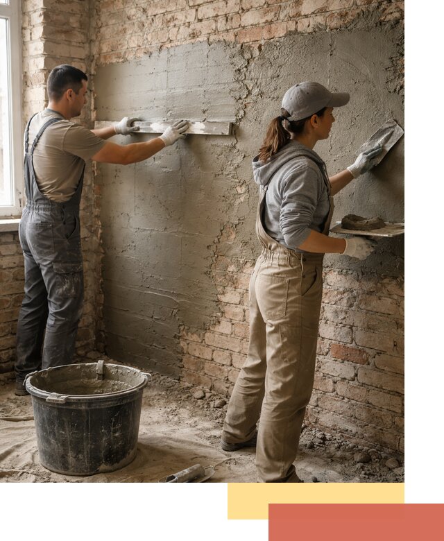 Штукатурка кирпичных стен в Владимире — качественно и надежно