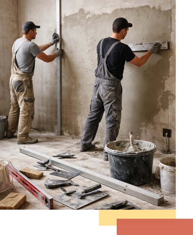 Профессиональная штукатурка стен под плитку в Владимире