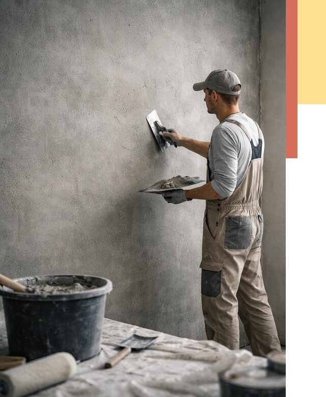 Декоративная штукатурка под бетон в Владимире от 2594 руб./м² — нанесение под ключ | ОТДЕЛОЧНИК-Вдм