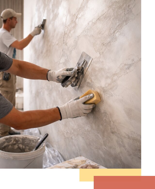 Декоративная штукатурка под мрамор в Владимире для стен и потолков