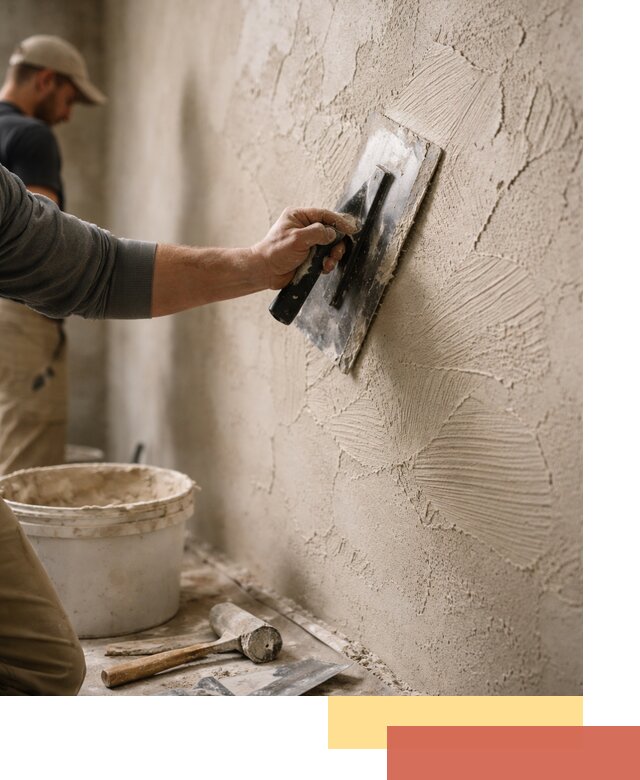 Фактурная штукатурка стен в Владимире — монтаж, отделка, реставрация