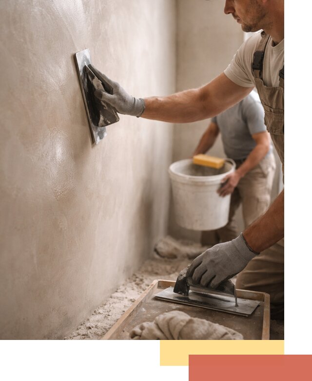 Нанесение марокканской штукатурки таделакт в Владимире