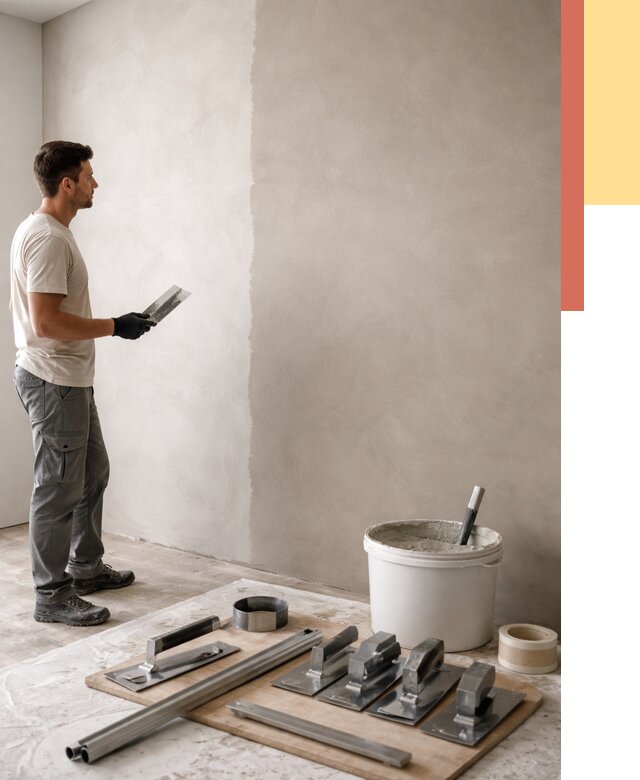 Нанесение микроцемента на стены в Владимире от 3320 руб./м2 под ключ | ОТДЕЛОЧНИК-Вдм