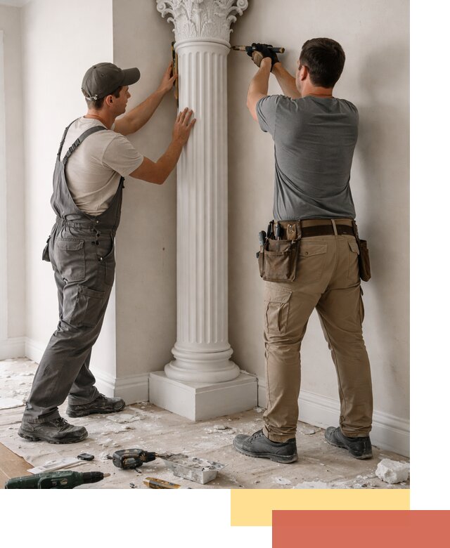 Установка декоративных колонн в Владимире под ключ