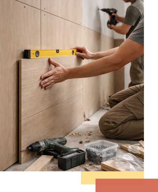 Профессиональный монтаж МДФ панелей на стены в Владимире