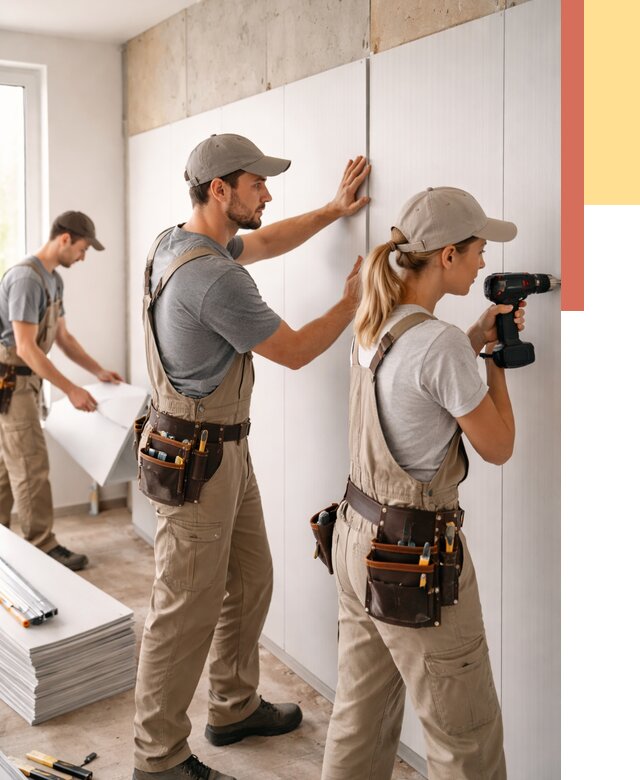 Монтаж ПВХ панелей на стены в Владимире от 467 руб/м2 — быстро и недорого | ОТДЕЛОЧНИК-Вдм