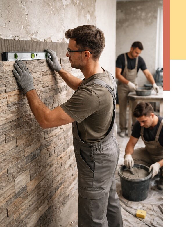 Монтаж искусственного камня в Владимире от 4669 руб. под ключ | ОТДЕЛОЧНИК-Вдм