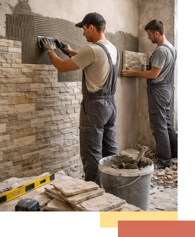 Монтаж искусственного камня в Владимире — облицовка стен и фасадов