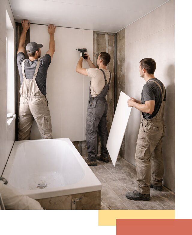 Отделка ванной панели ПВХ профессионально в Владимире