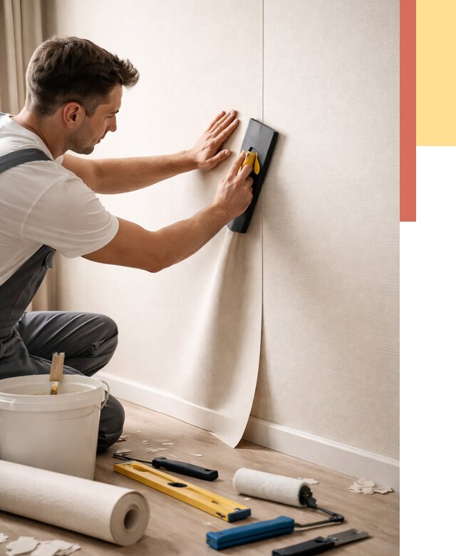 Поклейка виниловых обоев в Владимире от 4669 руб. | Быстро и недорого — ОТДЕЛОЧНИК-Вдм