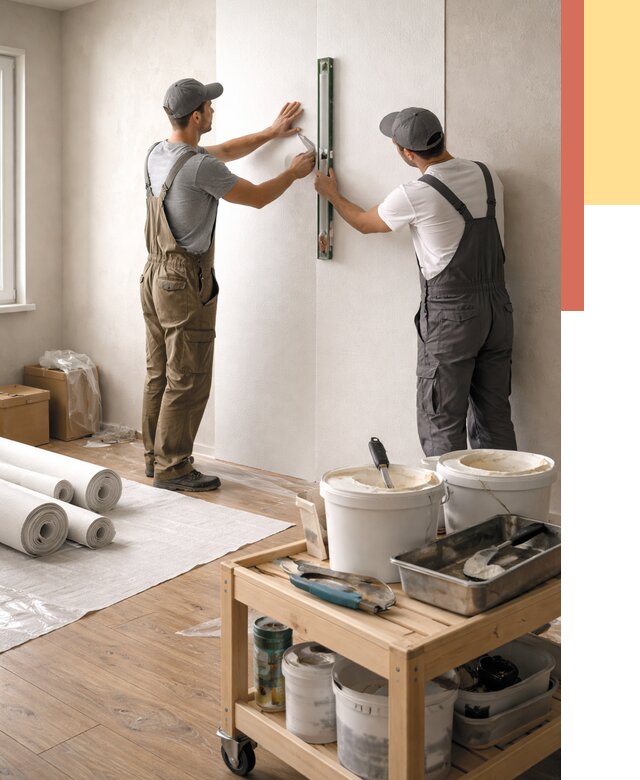 Поклейка стеклообоев в Владимире от 6744 руб. за м2 — быстро и недорого | ОТДЕЛОЧНИК-Вдм