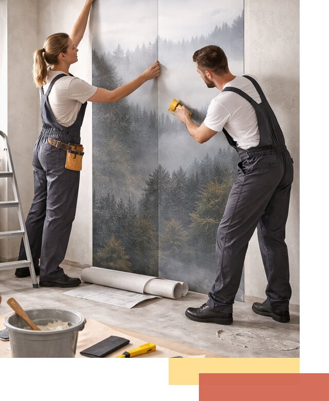 Поклейка фотообоев профессионально в Владимире под ключ