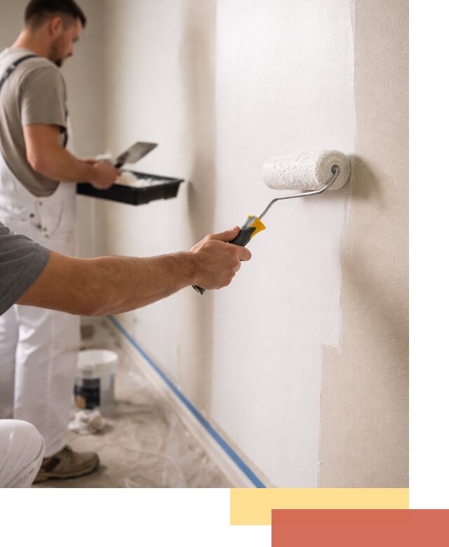 Покраска стен акриловой краской профессионально в Владимире