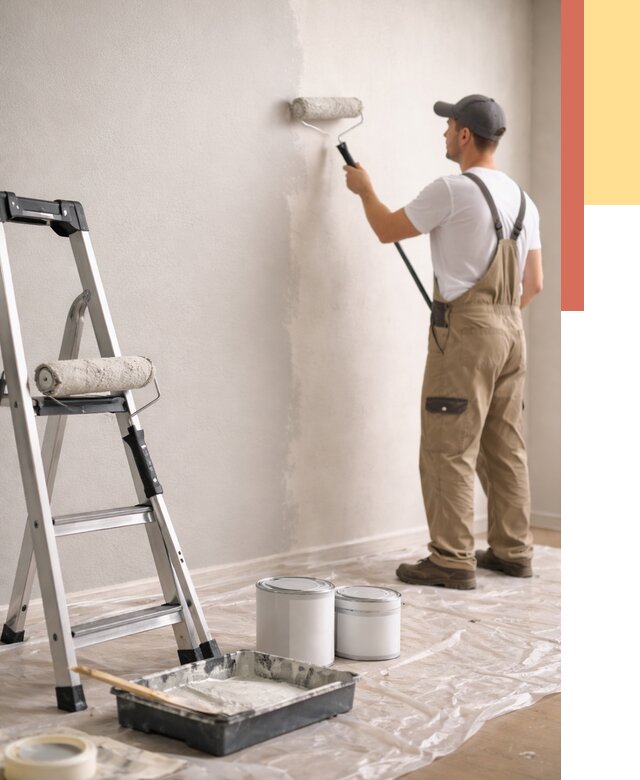 Покраска стен латексной краской в Владимире от 4669 руб. за м2 | ОТДЕЛОЧНИК-Вдм