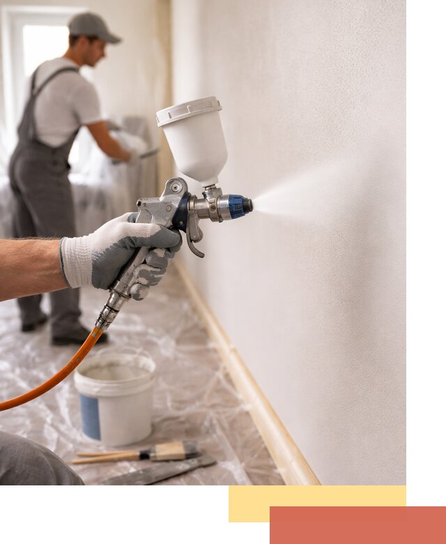 Покраска стен краскопультом в Владимире быстро и качественно