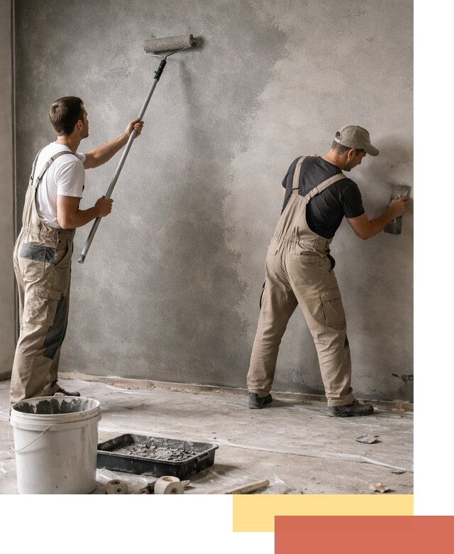 Покраска стен под бетон в Владимире профессионально и недорого