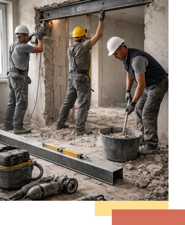 Создание проемов в стенах и несущих конструкциях в Владимире