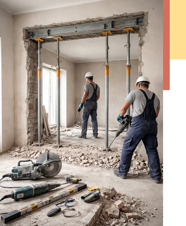 Прорезка проема в стене в Владимире от 4669 руб. — быстро и недорого | ОТДЕЛОЧНИК-Вдм