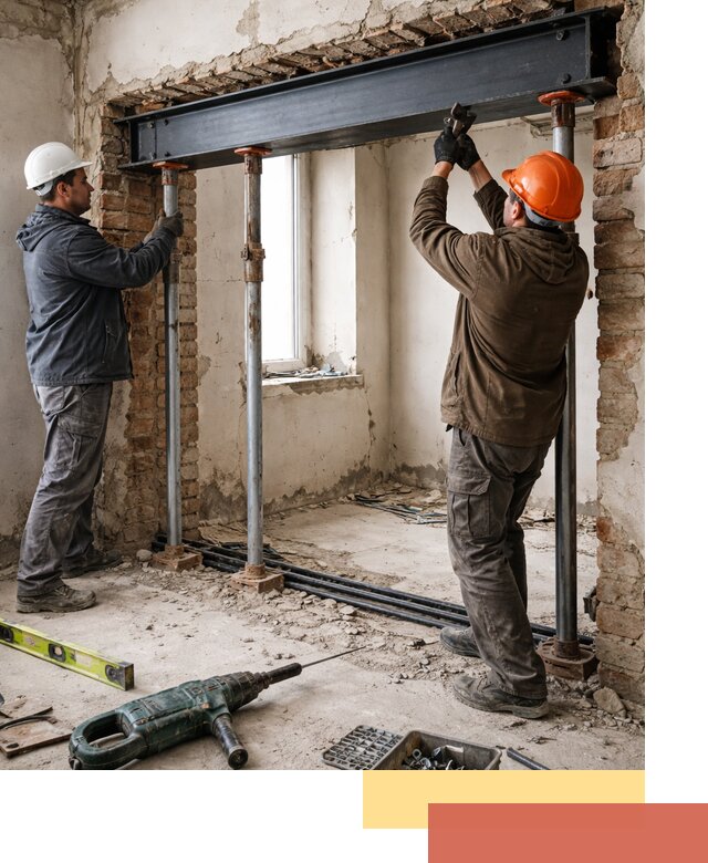 Усиление проема в стене в Владимире для расширения и безопасности