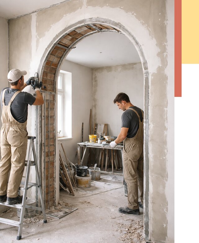 Устройство арочного проема в Владимире от 9856 руб. под ключ — быстро и недорого | ОТДЕЛОЧНИК-Вдм