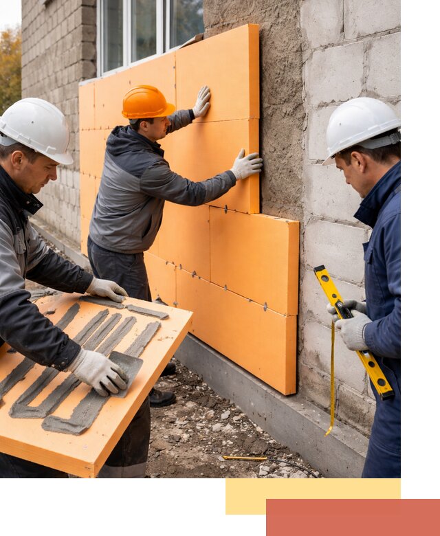 Утепление фасада пеноплексом под ключ в Владимире