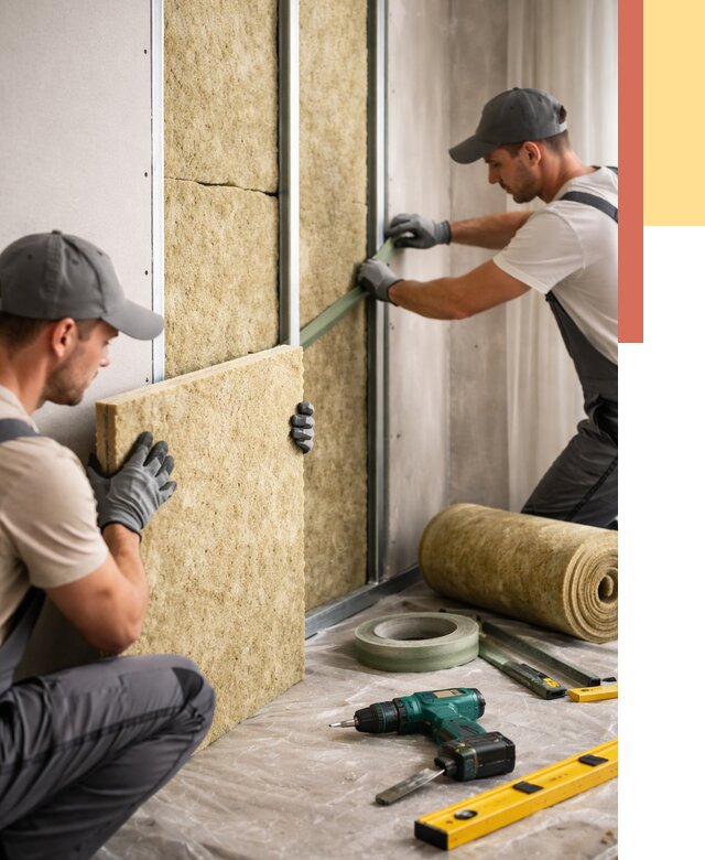 Шумоизоляция стен в Владимире под ключ от 1919 руб. | ОТДЕЛОЧНИК-Вдм