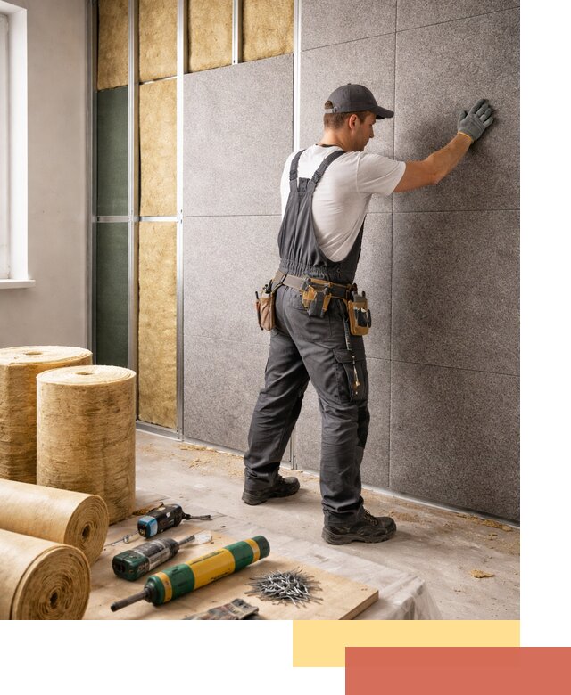 Профессиональная шумоизоляция стен в Владимире для квартиры и офиса