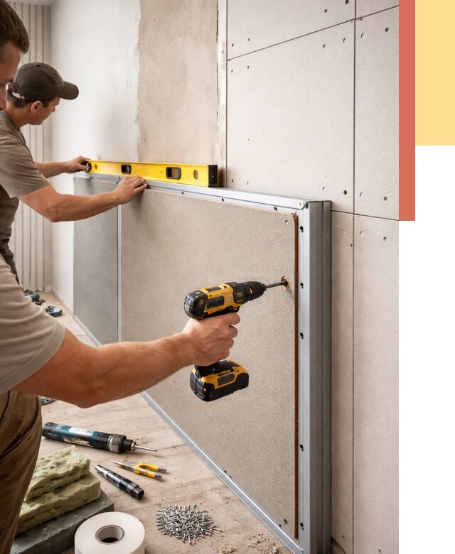 Шумоизоляция стен панелями ЗИПС в Владимире от 2283 руб./м² под ключ | ОТДЕЛОЧНИК-Вдм