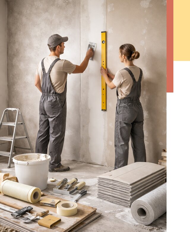 Отделка стен в Владимире от 1556 руб/м² — недорого, быстро, под ключ | ОТДЕЛОЧНИК-Вдм