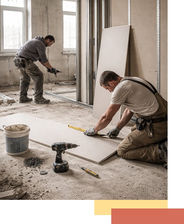 Кладка перегородок из ПГП под ключ в Владимире