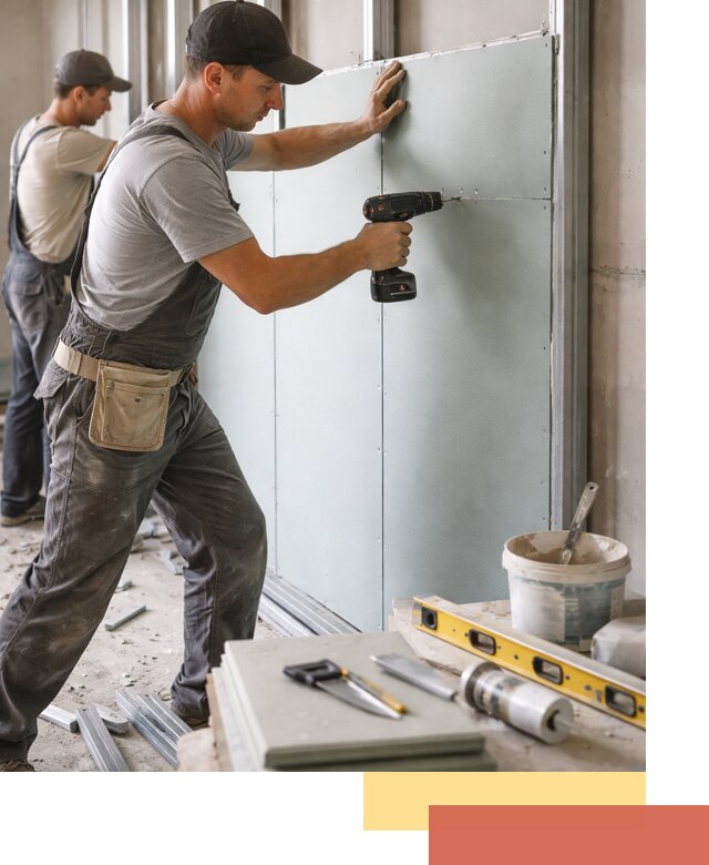 Кладка влагостойких перегородок ПГП в Владимире