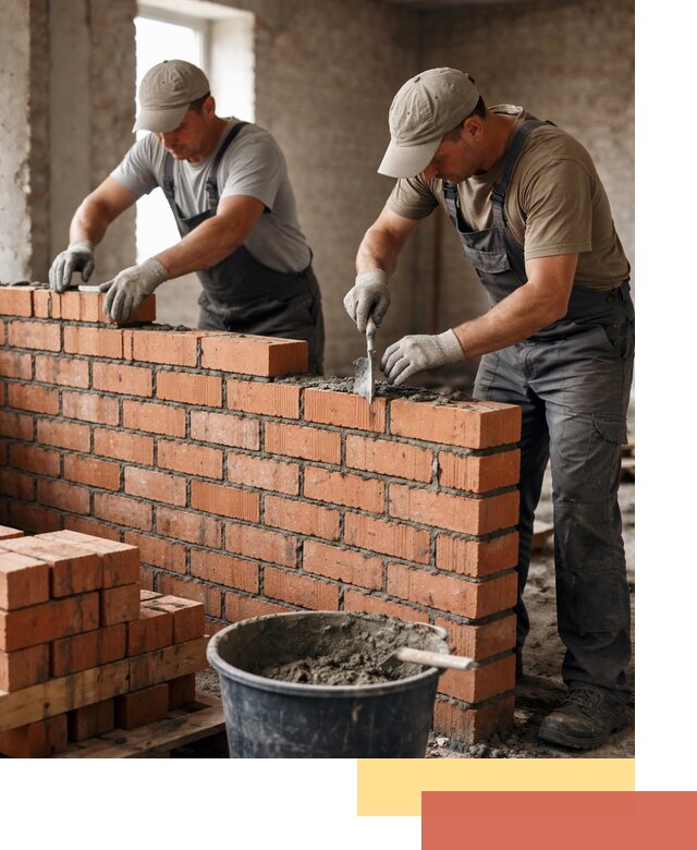 Кладка кирпичных перегородок под ключ в Владимире