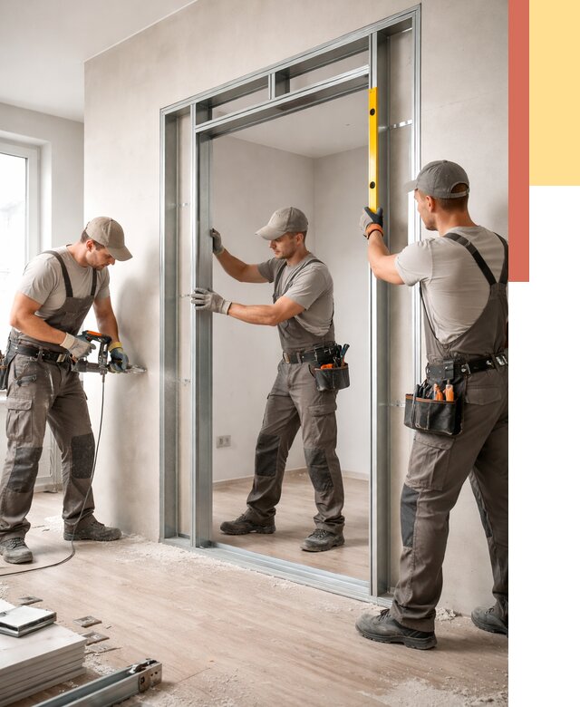 Устройство дверного проема в перегородке в Владимире от 4669 руб. под ключ | ОТДЕЛОЧНИК-Вдм