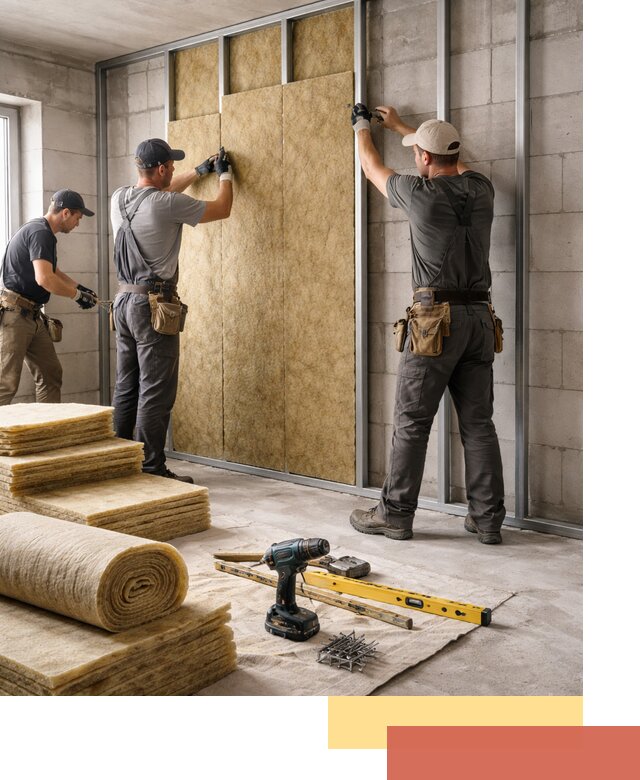 Шумоизоляция перегородок из блоков в Владимире — монтаж и защита шумоизоляцией