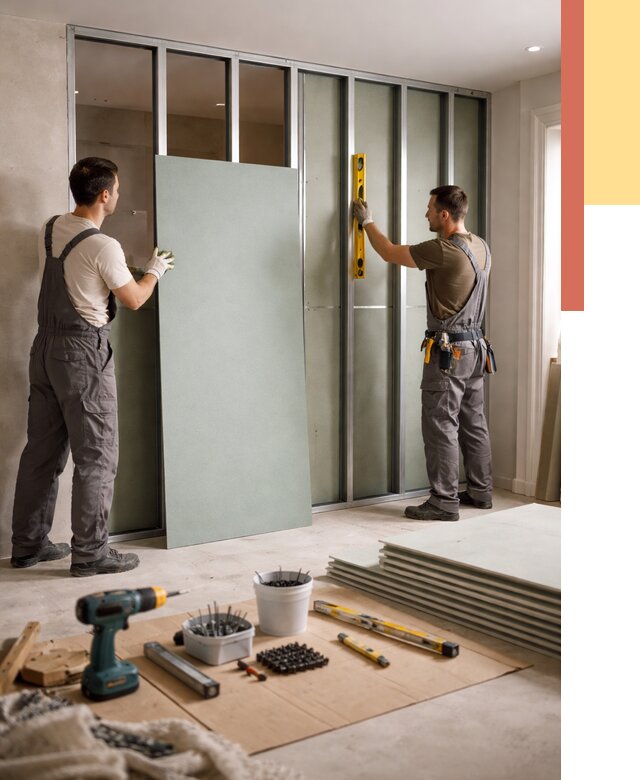 Перегородка из влагостойкого гипсокартона в Владимире от 4980 руб. — монтаж под ключ | ОТДЕЛОЧНИК-Вдм