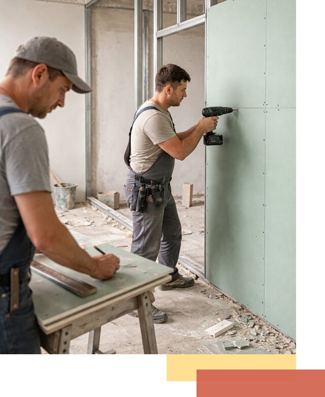 Перегородки из влагостойкого гипсокартона под ключ в Владимире